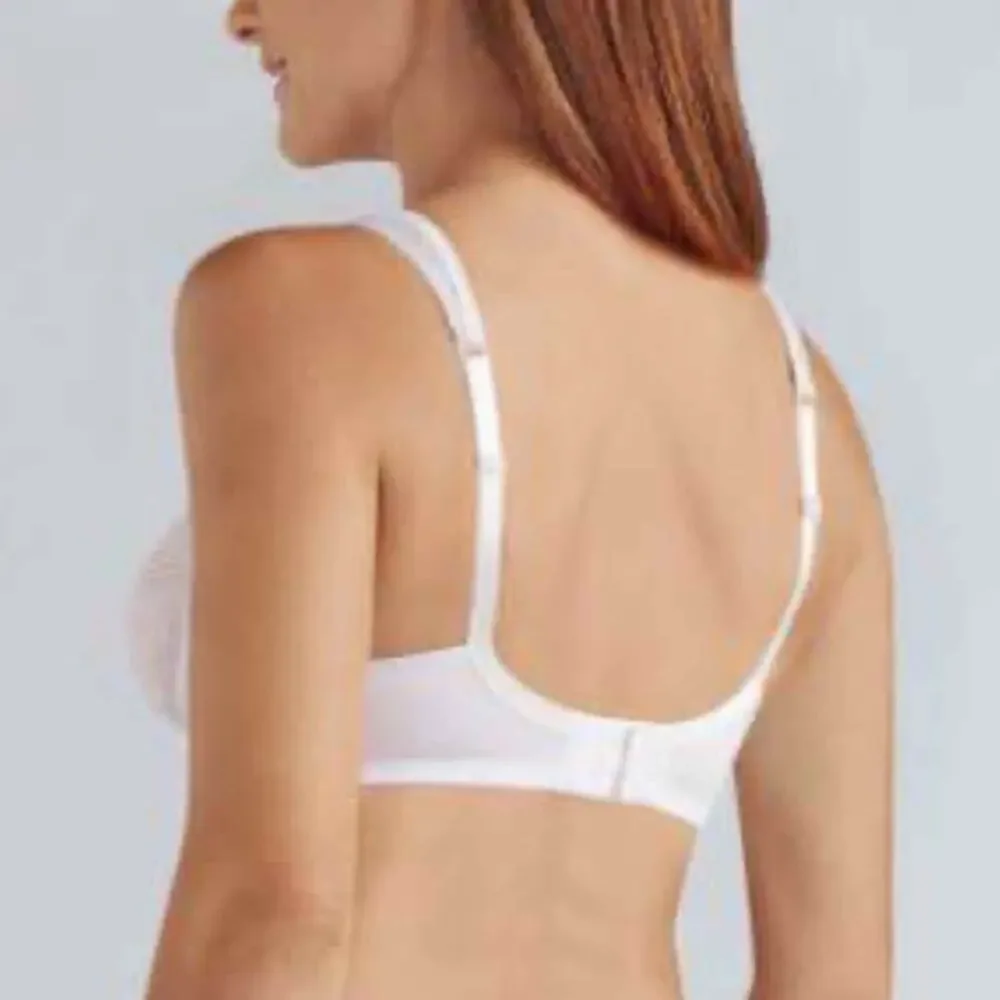 Amoena Helena 44025 Soft Cup Mastectomy Wireless Bra Size 40DD White Nude